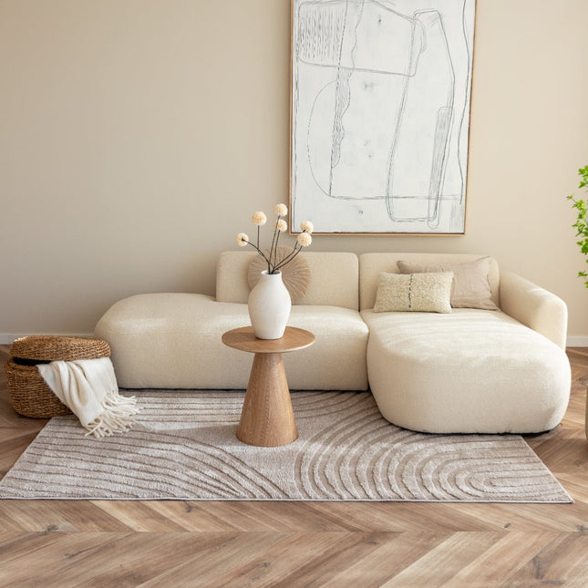 scandinavische Vloerkleden - Scandinavisch vloerkleed Vidar zand - Vloerkledenloods