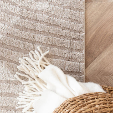 scandinavische Vloerkleden - Scandinavisch vloerkleed Vidar zand - Vloerkledenloods