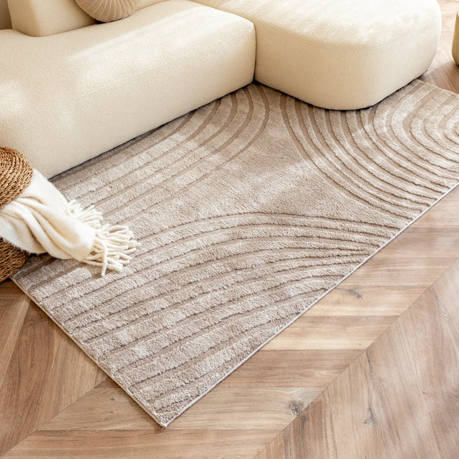 scandinavische Vloerkleden - Scandinavisch vloerkleed Vidar zand - Vloerkledenloods