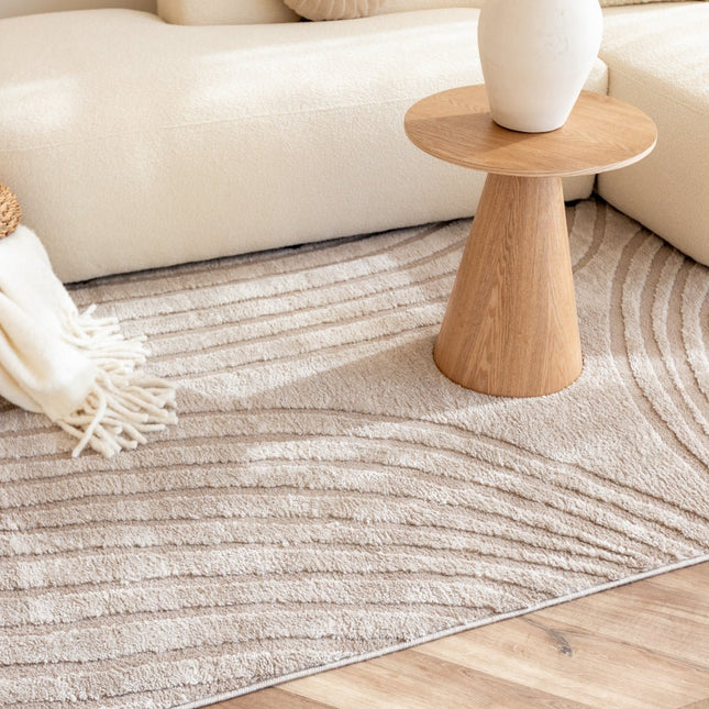 scandinavische Vloerkleden - Scandinavisch vloerkleed Vidar zand - Vloerkledenloods