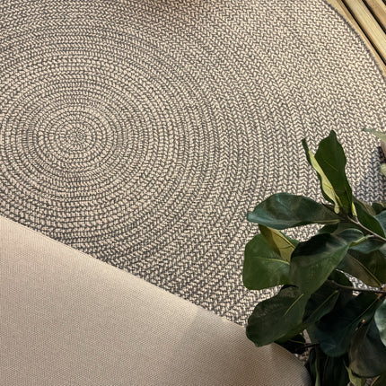 Rond buitenkleed Solid grijs - Interieur05