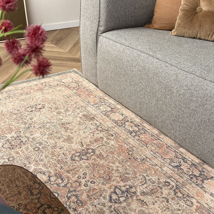 Vintage vloerkleed Sybil Groen/Beige