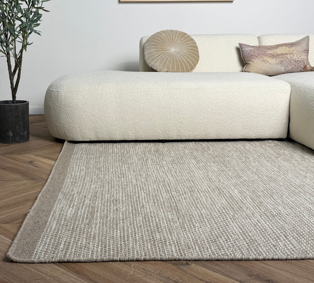 Wollen vloerkleed Taff beige - Interieur05