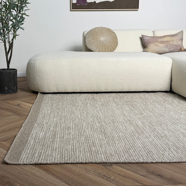 Laagpolig vloerkleed Taff wit/beige - Interieur05