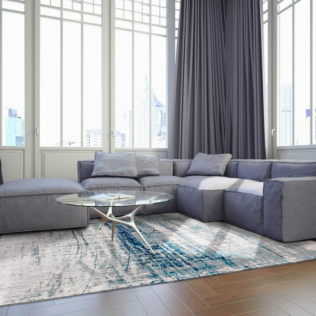The Mad Men Griff Collection Bronx Azurit 8421 - Louis de Poortere - Vloerkledenloods
