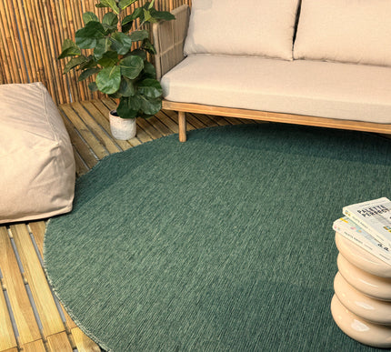 Rond buitenkleed Tone groen - Interieur05