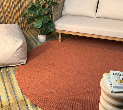 Rond buitenkleed Tone roest - Interieur05