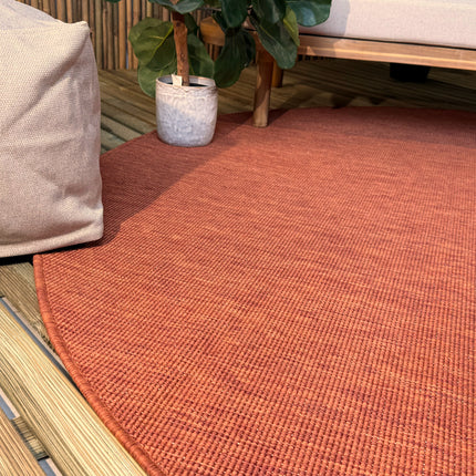 Rond buitenkleed Tone roest - Interieur05