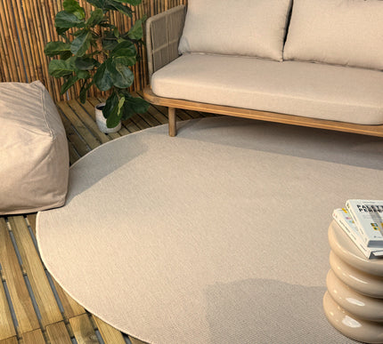 Rond buitenkleed Tone wit/naturel - Interieur05