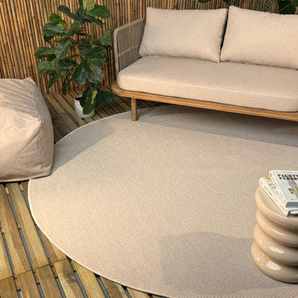 Rond buitenkleed Tone wit/naturel - Interieur05
