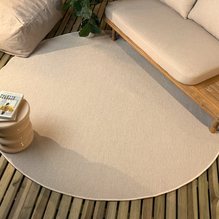 Rond buitenkleed Tone wit/naturel - Interieur05