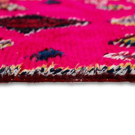 HKliving handgeknoopt wollen vloerkleed Bright Pink 90x160cm