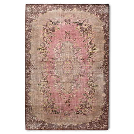 HKliving wol geknoopt vloerkleed floral pink 200x300cm