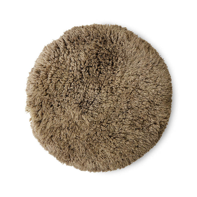 HKliving hoogpolig rond vloerkleed sage 150cm