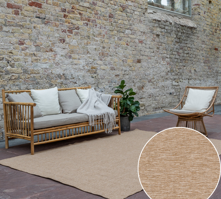 Jute buitenkleed Naturel Uni