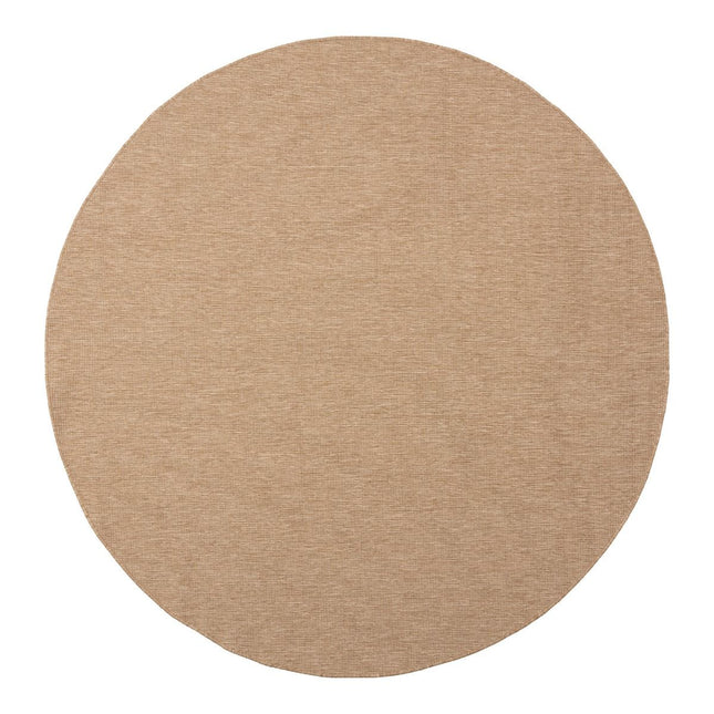 Rond Jute buitenkleed Naturel Uni