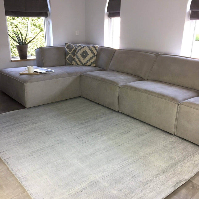 Velours Vloerkleed Grijs/Zilver – Velvet Loom - Vloerkledenloods