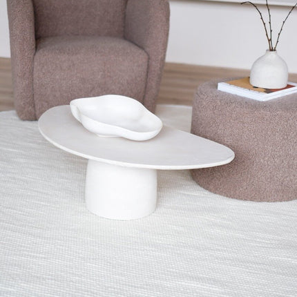 Rond Wollen Vloerkleed wit Vik