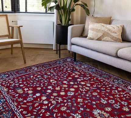 Vintage Vloerkleed Nazly Rood/Blauw
