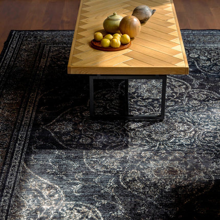 Vintage vloerkleden - Dutchbone vloerkleed Rugged Dark - Vloerkledenloods