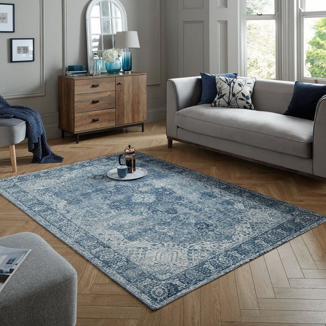 Vintage vloerkleden - Flair Rugs vloerkleed Antique Traditional Blauw - Vloerkledenloods
