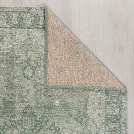 Vintage vloerkleden - Flair Rugs vloerkleed Antique Traditional Groen - Vloerkledenloods