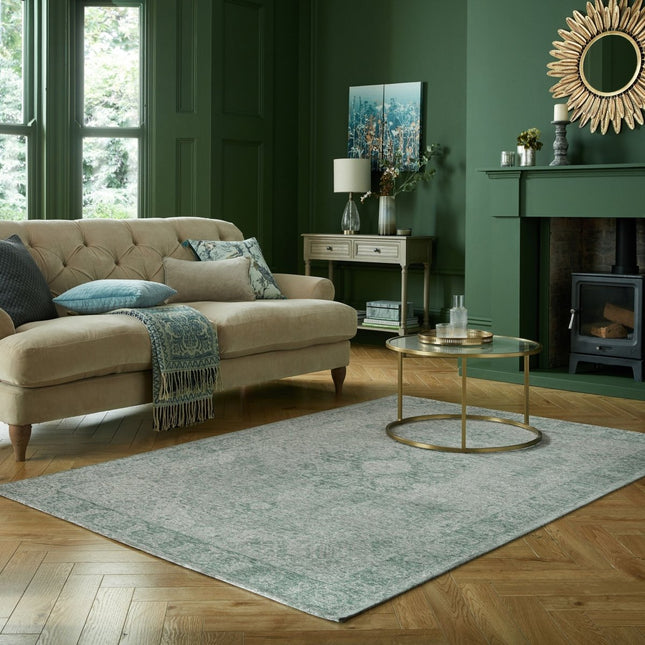 Vintage vloerkleden - Flair Rugs vloerkleed Antique Traditional Groen - Vloerkledenloods