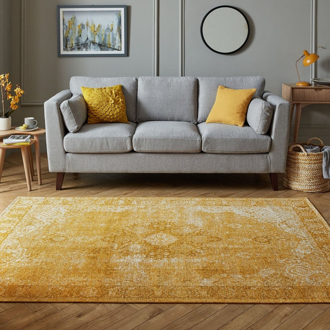 Vintage vloerkleden - Flair Rugs vloerkleed Antique Traditional Oker - Vloerkledenloods
