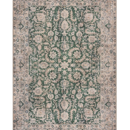 Vintage vloerkleden - Flair Rugs vloerkleed Beau Floral Groen - Vloerkledenloods