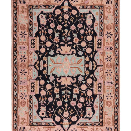 Vintage vloerkleden - Flair Rugs vloerkleed Blossom Traditional Roze Zwart - Vloerkledenloods