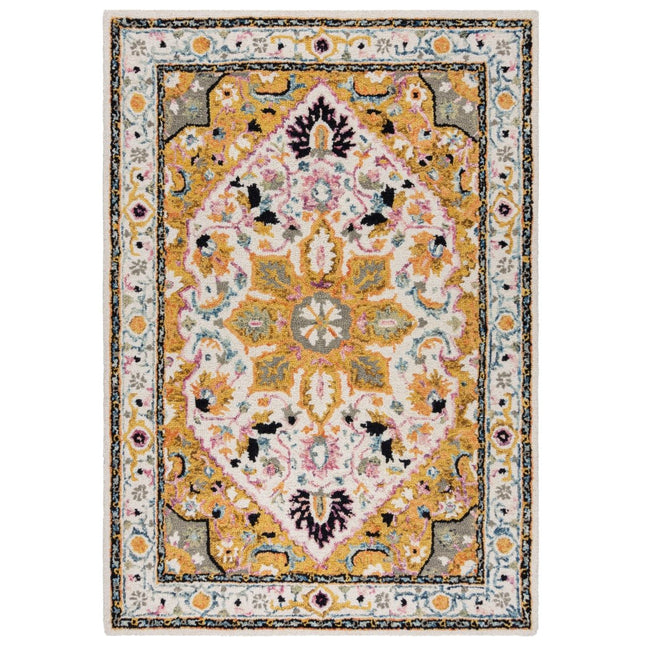 Vintage vloerkleden - Flair Rugs vloerkleed Dahlia Geel Multi - Vloerkledenloods