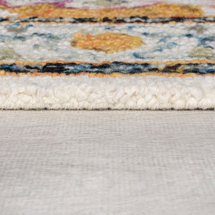 Vintage vloerkleden - Flair Rugs vloerkleed Dahlia Geel Multi - Vloerkledenloods