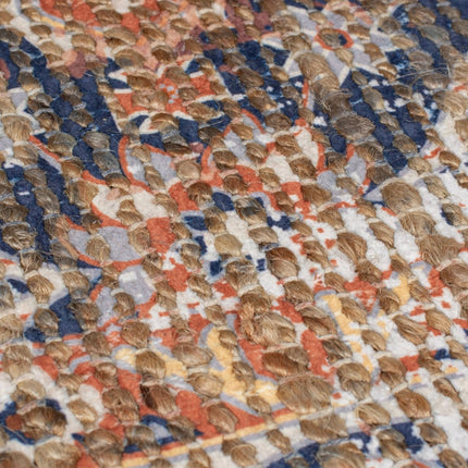 Vintage vloerkleden - Flair Rugs vloerkleed Miley Jute Traditional Blauw - Vloerkledenloods