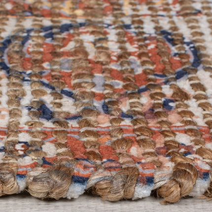 Vintage vloerkleden - Flair Rugs vloerkleed Miley Jute Traditional Blauw - Vloerkledenloods