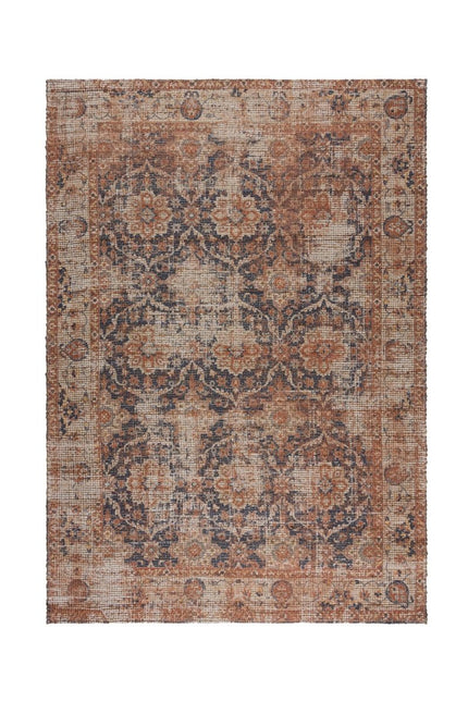 Vintage vloerkleden - Flair Rugs vloerkleed Miley Jute Traditional Blauw - Vloerkledenloods