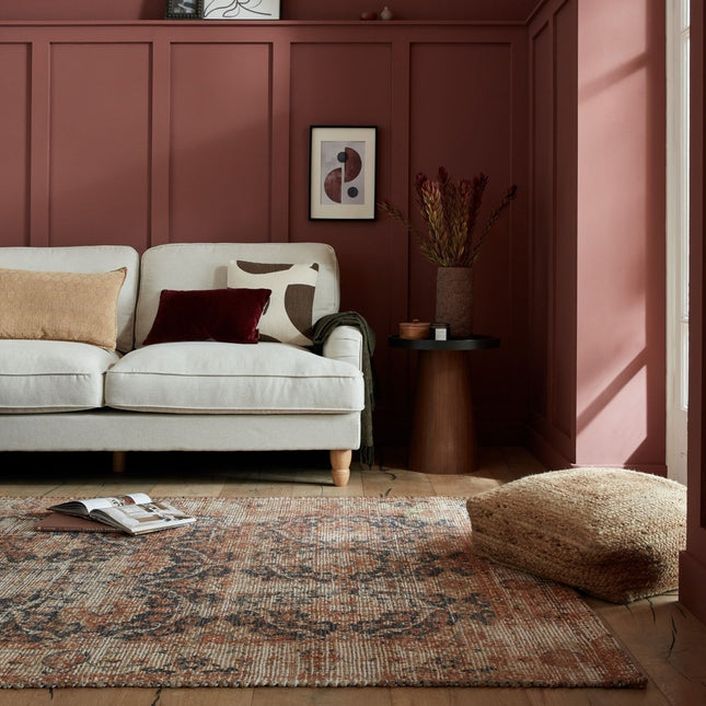 Vintage vloerkleden - Flair Rugs vloerkleed Miley Jute Traditional Blauw - Vloerkledenloods