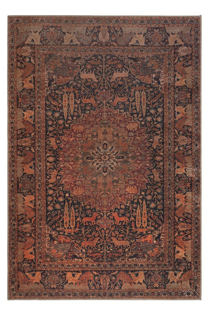 Vintage vloerkleden - Flair Rugs vloerkleed Nico Global Rood - Vloerkledenloods