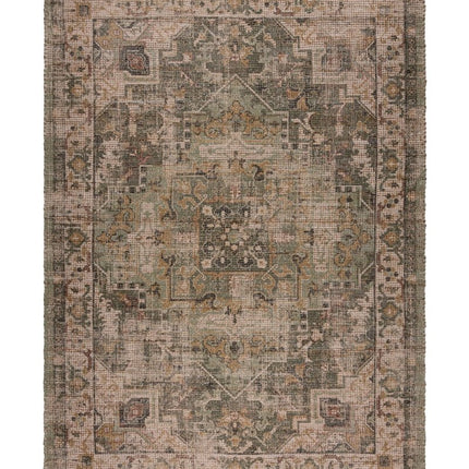 Vintage vloerkleden - Flair Rugs vloerkleed Selena Jute Traditional Groen - Vloerkledenloods