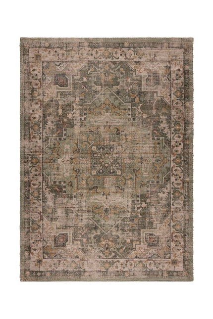 Vintage vloerkleden - Flair Rugs vloerkleed Selena Jute Traditional Groen - Vloerkledenloods