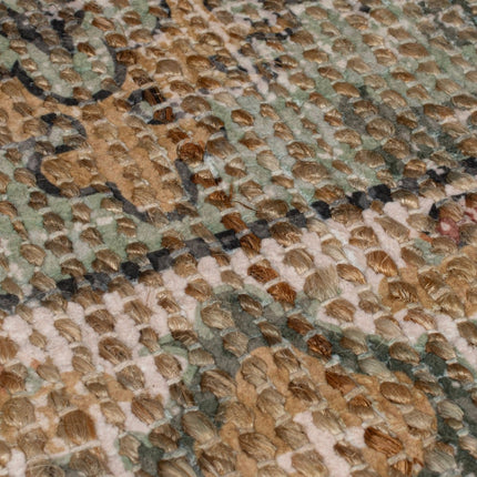 Vintage vloerkleden - Flair Rugs vloerkleed Selena Jute Traditional Groen - Vloerkledenloods