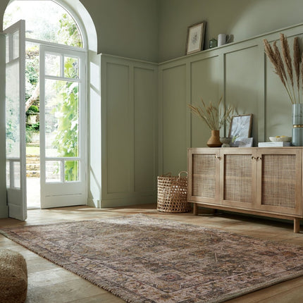 Vintage vloerkleden - Flair Rugs vloerkleed Selena Jute Traditional Groen - Vloerkledenloods