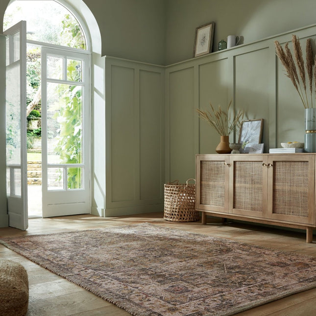 Vintage vloerkleden - Flair Rugs vloerkleed Selena Jute Traditional Groen - Vloerkledenloods