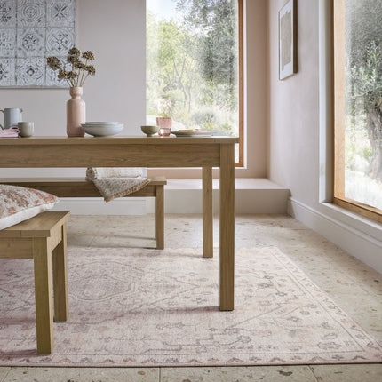 Vintage vloerkleden - Flair Rugs vloerkleed Teo Traditional Naturel - Vloerkledenloods