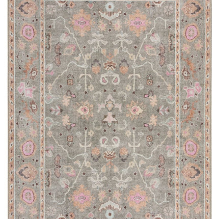 Vintage vloerkleden - Flair Rugs vloerkleed Una Floral Washable Groen - Vloerkledenloods
