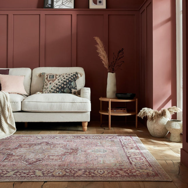 Vintage vloerkleden - Flair Rugs vloerkleed Windsor Traditional Roze - Vloerkledenloods