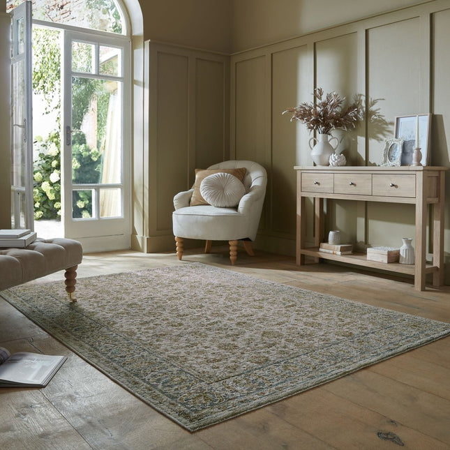 Vintage vloerkleden - Flair Rugs vloerkleed Zetta Vintage Style Groen - Vloerkledenloods