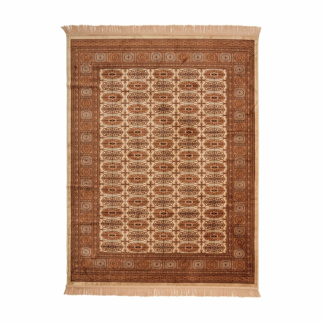 Vintage vloerkleden - Vintage Perzisch vloerkleed Boshra Bruin/Camel met franjes - Vloerkledenloods