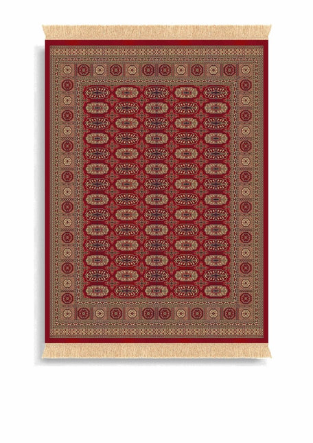 Vintage vloerkleden - Vintage Perzisch vloerkleed Boshra Rood met franjes - Vloerkledenloods