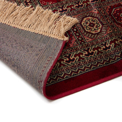 Vintage vloerkleden - Vintage Perzisch vloerkleed Boshra Rood met franjes - Vloerkledenloods