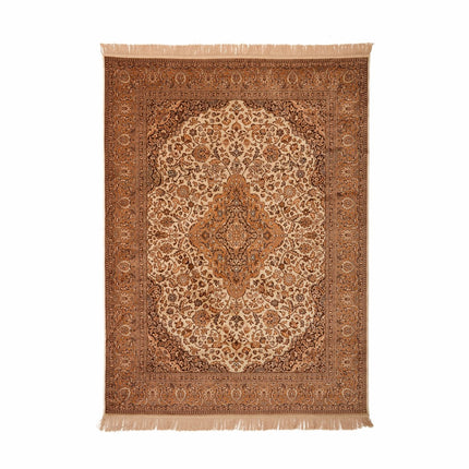 Vintage vloerkleden - Vintage Perzisch vloerkleed Napura Bruin/Camel met franjes - Vloerkledenloods